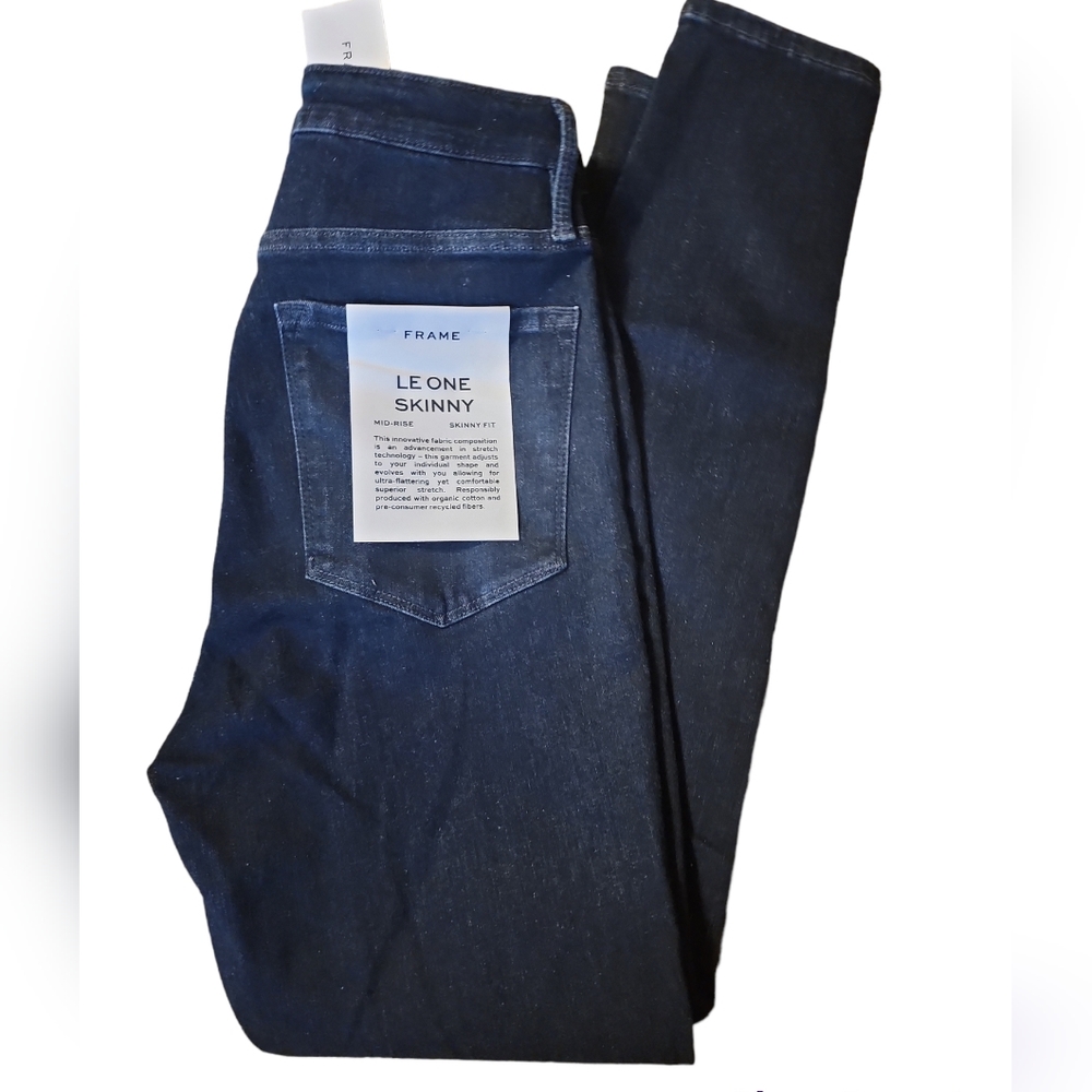 NWT FRAME JEANS LE ONE SKINNY MID-RISE STRAIGHT LEG SZ 2 msrp $218 - Picture 1 of 6